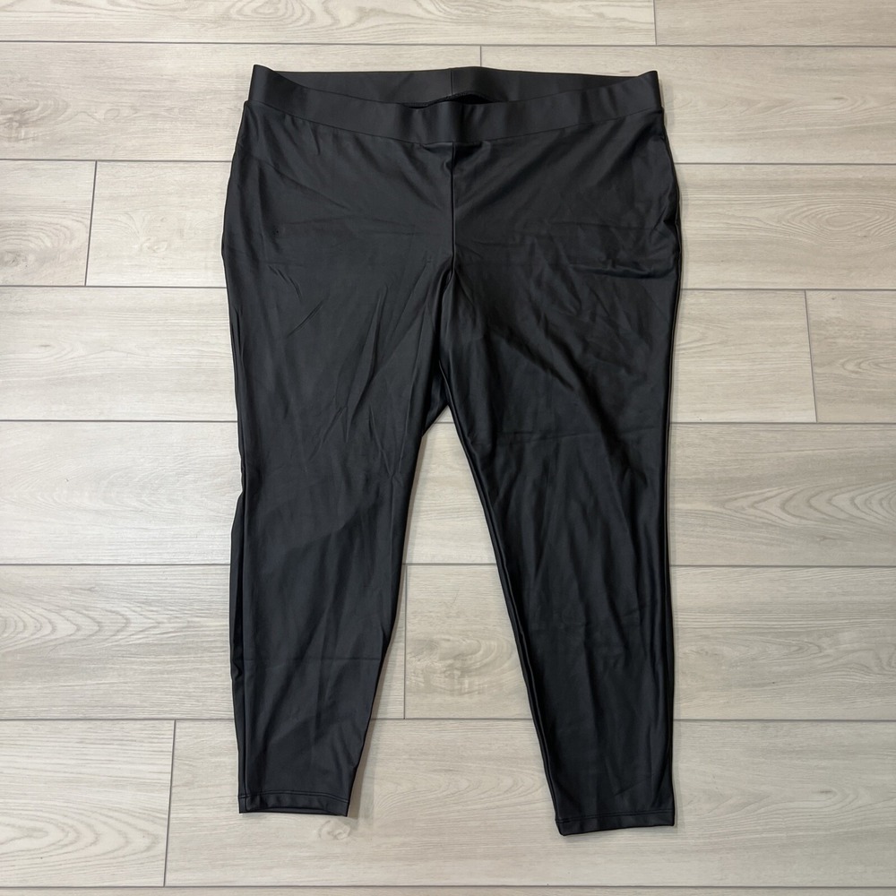Torrid Black Faux Leather Look Premium‎ Leggings High Waist Plus Size 4